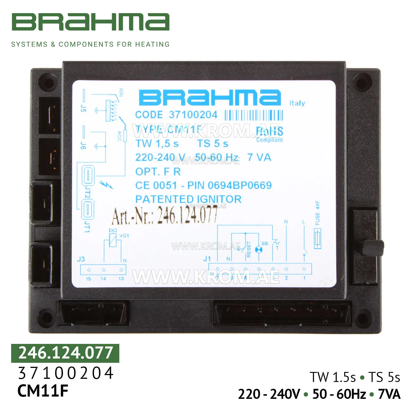 Brahma 37100204 CM11F control box