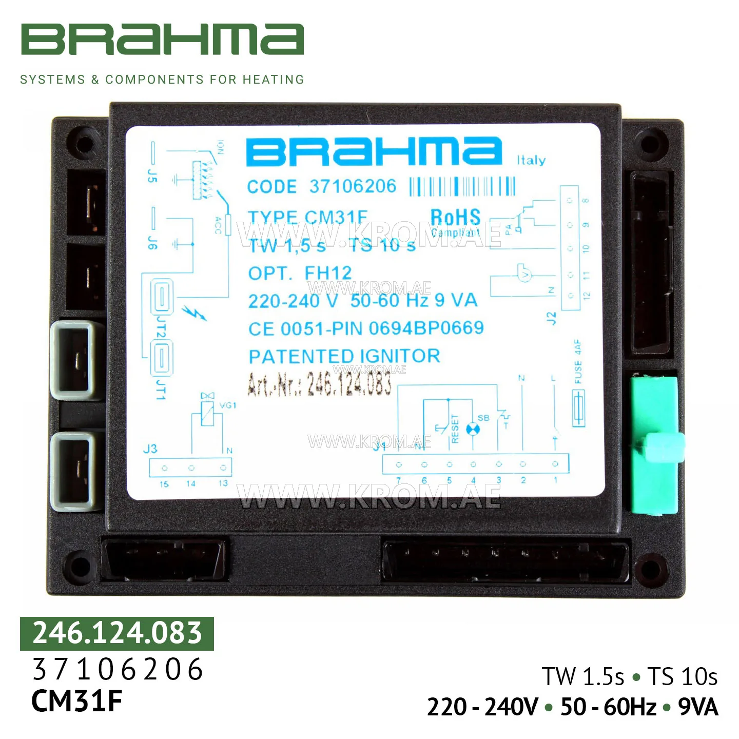 Brahma 37106206 CM31F control box