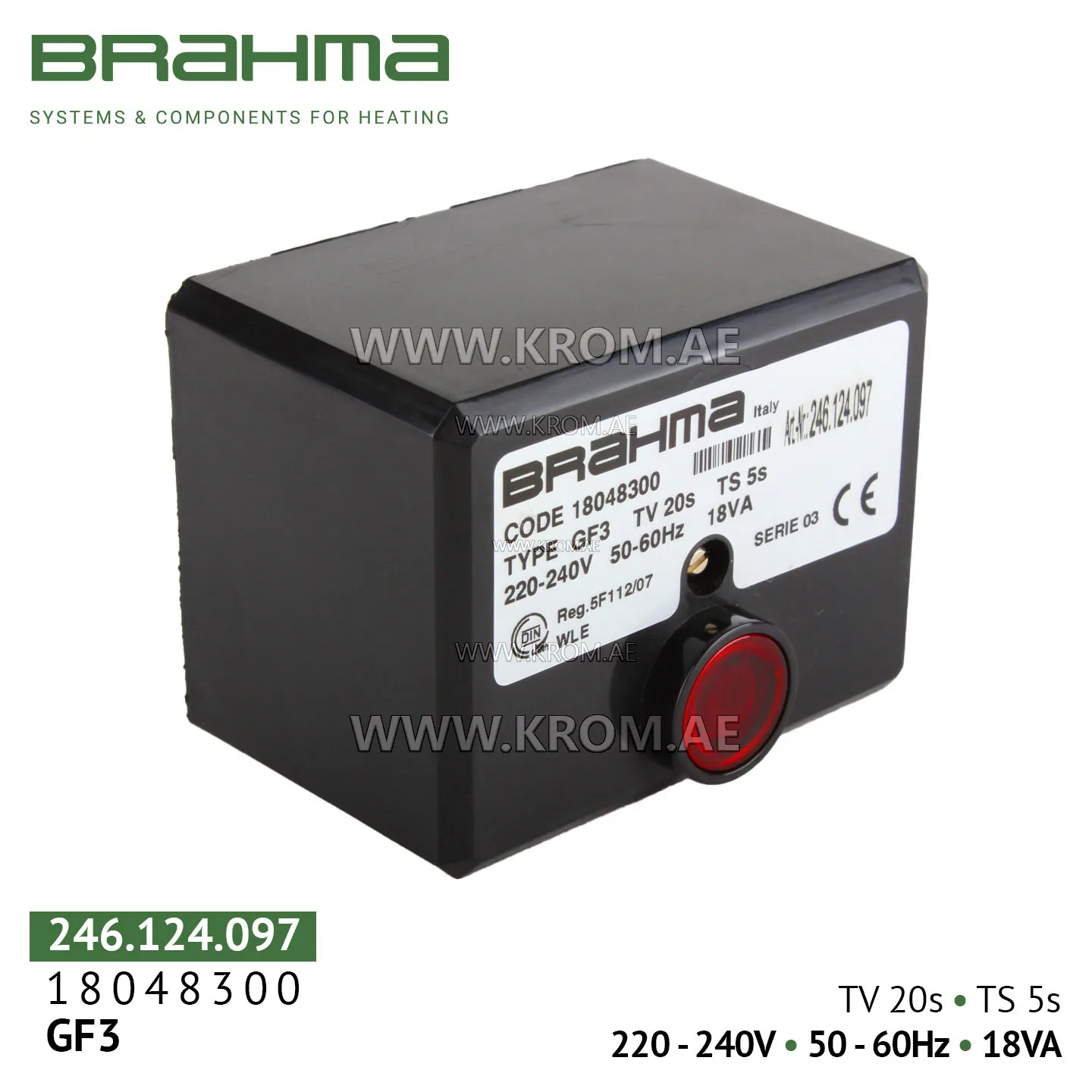 Brahma 18048300 GF3 control box