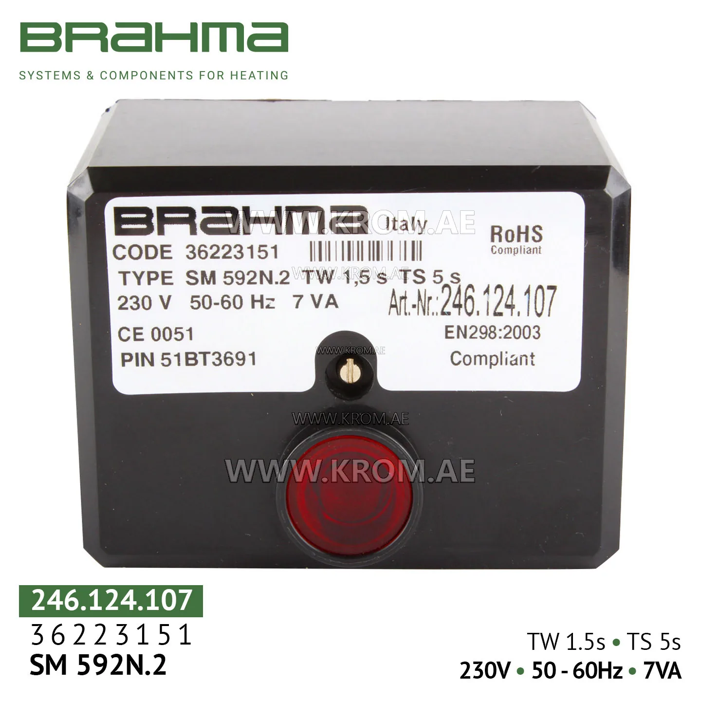 Brahma 36223151 SM592N.2 control box