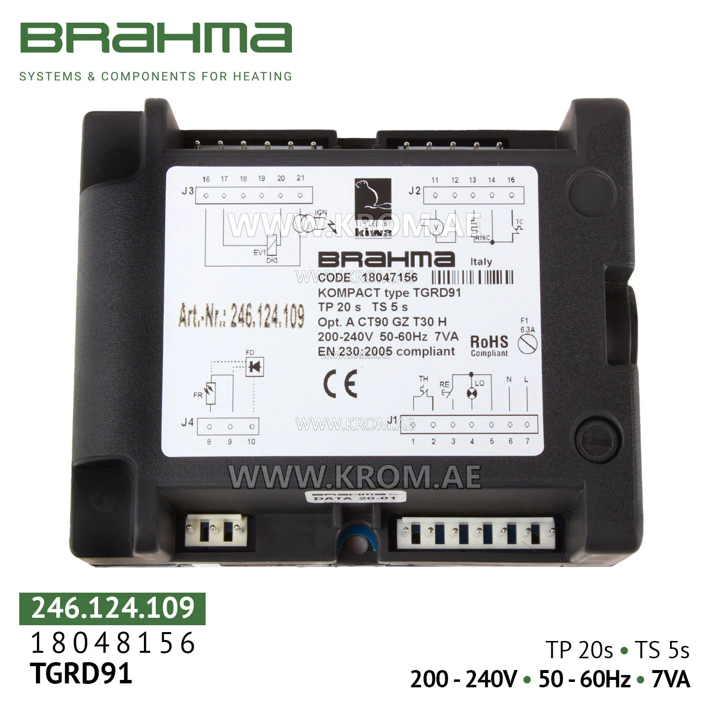 Brahma 18047156 TGRD91 control box