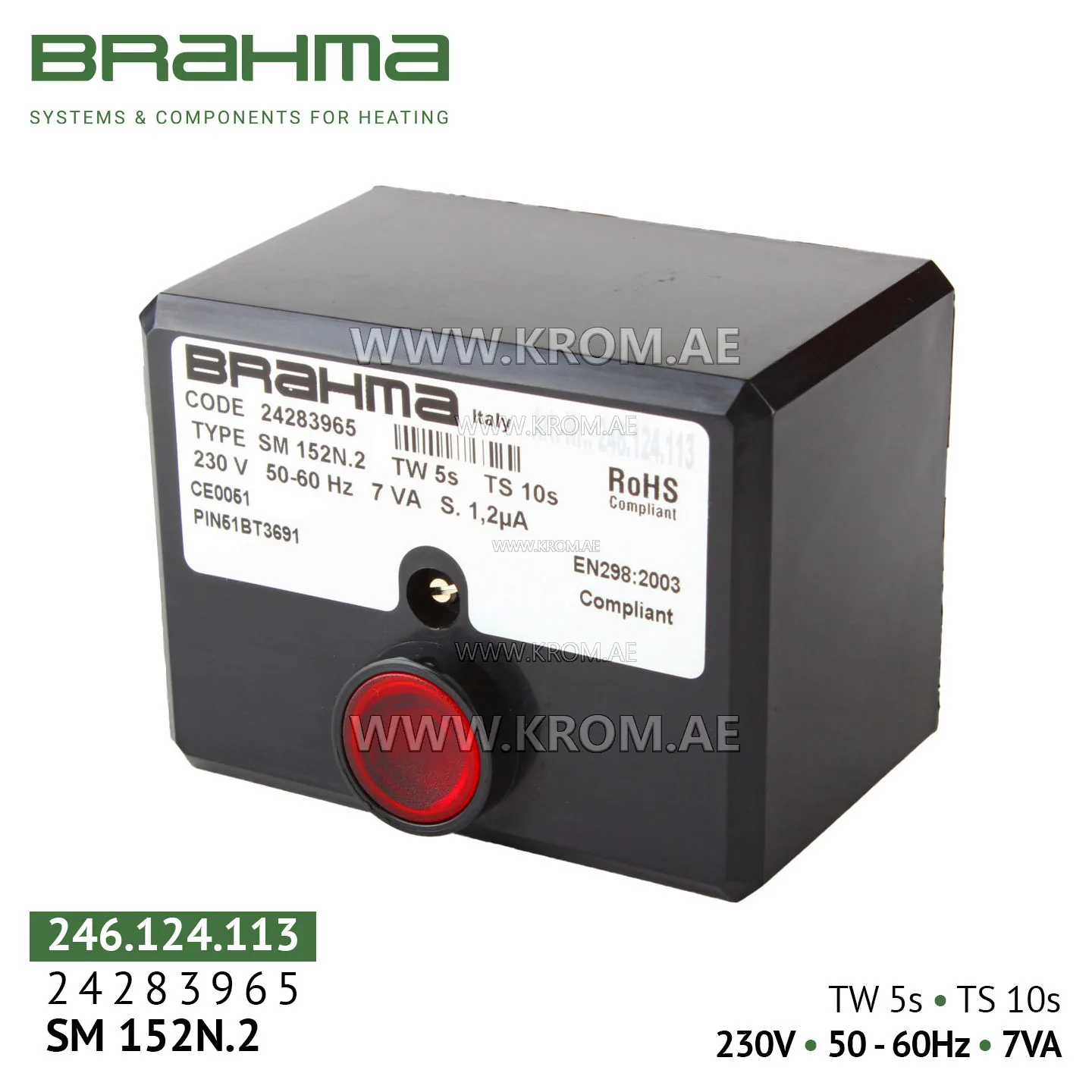 Brahma 24283965 SM152N.2 control box