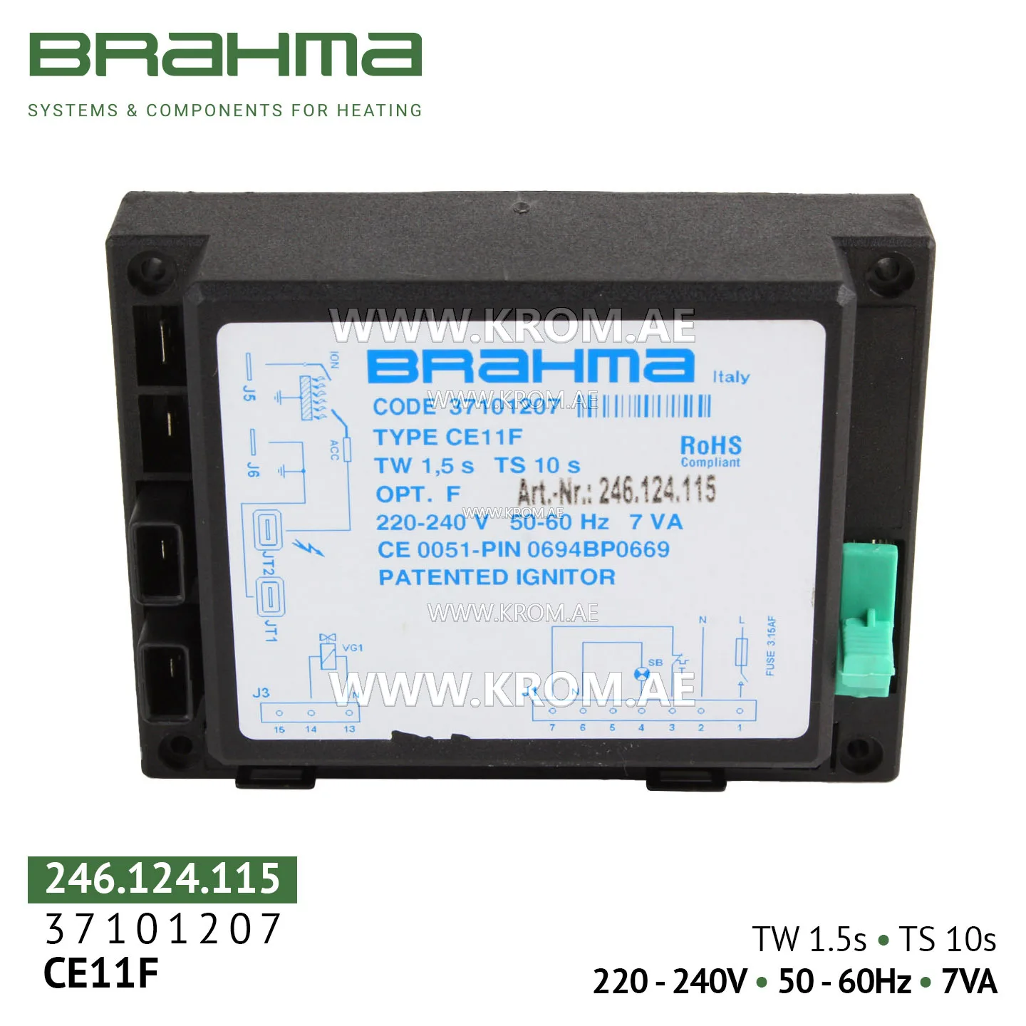 Brahma 37101207 CE11F control box