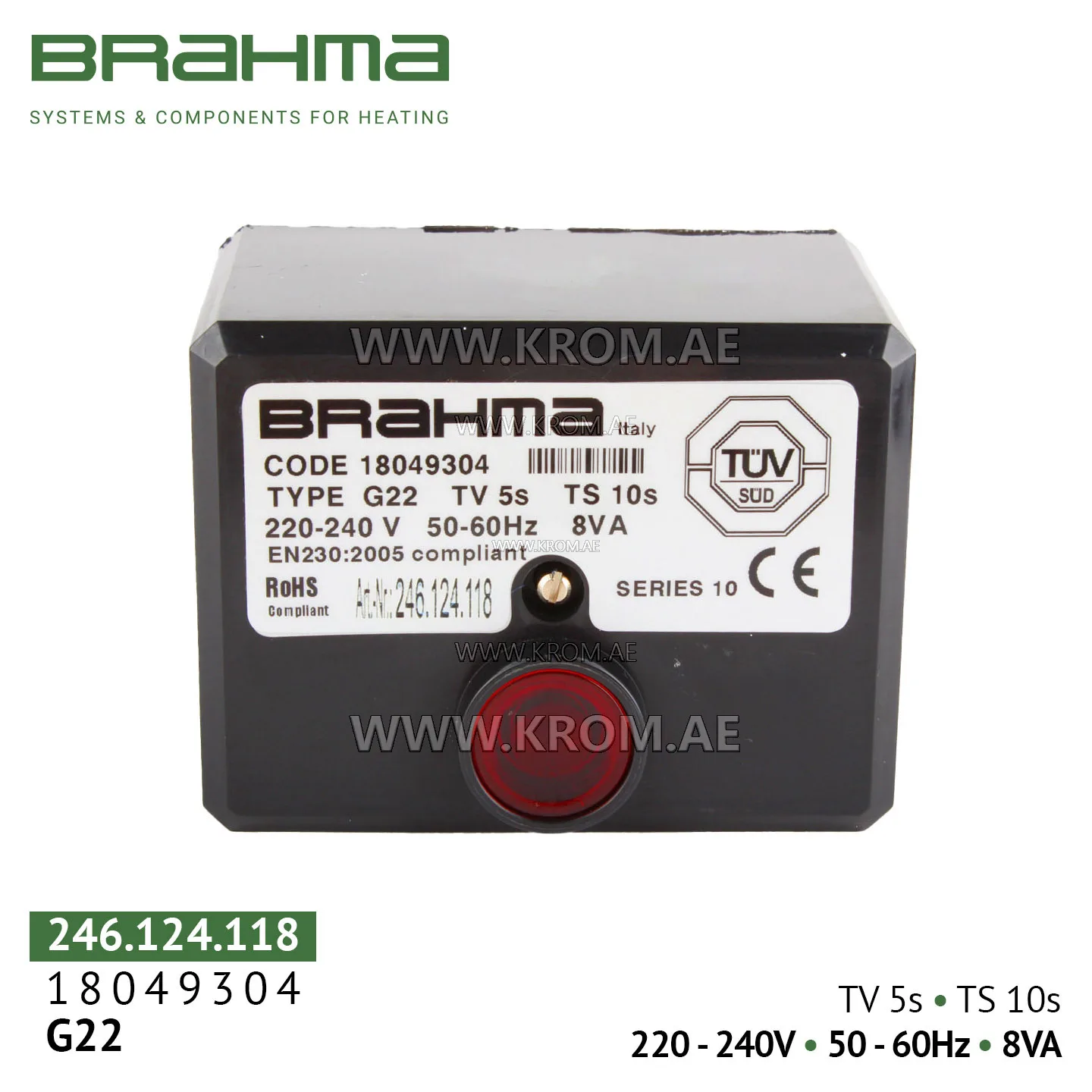 Brahma 18049304 G22 control box