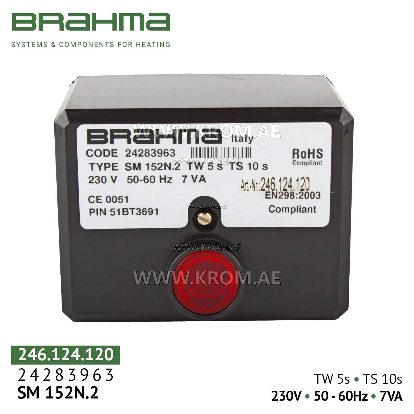 Brahma 24283963 SM152N.2 control box