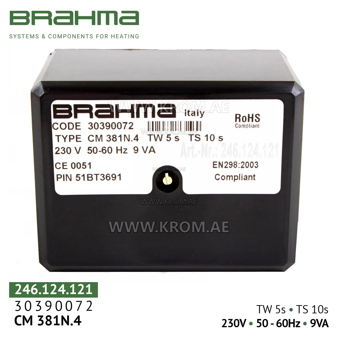 Brahma 30390072 CM381N.4 control box