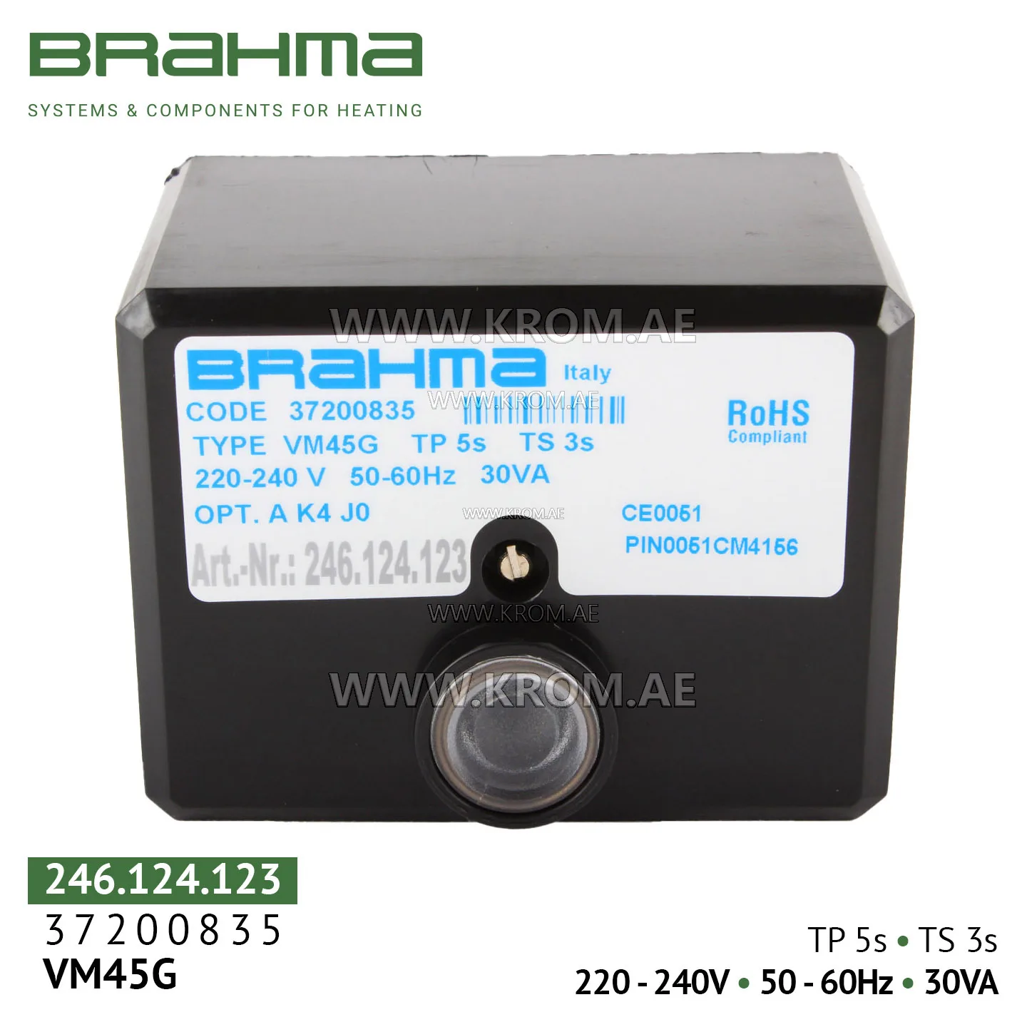 Brahma 37200835 VM45G control box