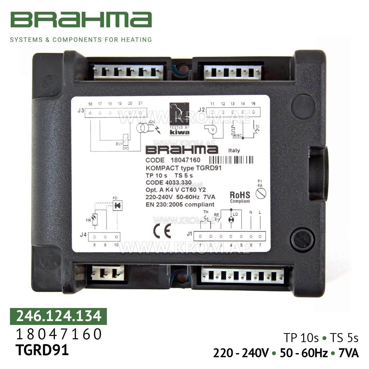Brahma 18047160 TGRD91 control box