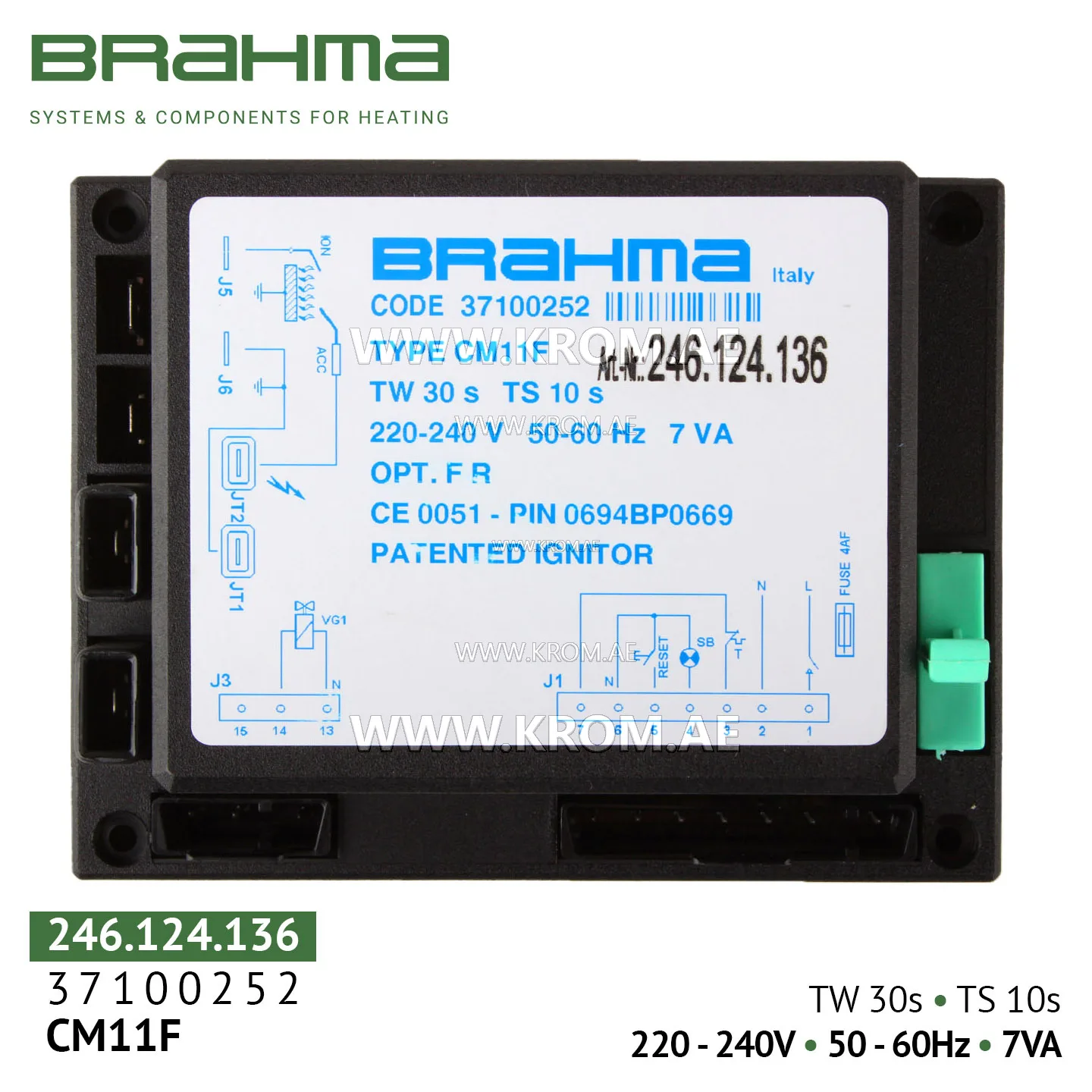 Brahma 37100252 CM11F control box
