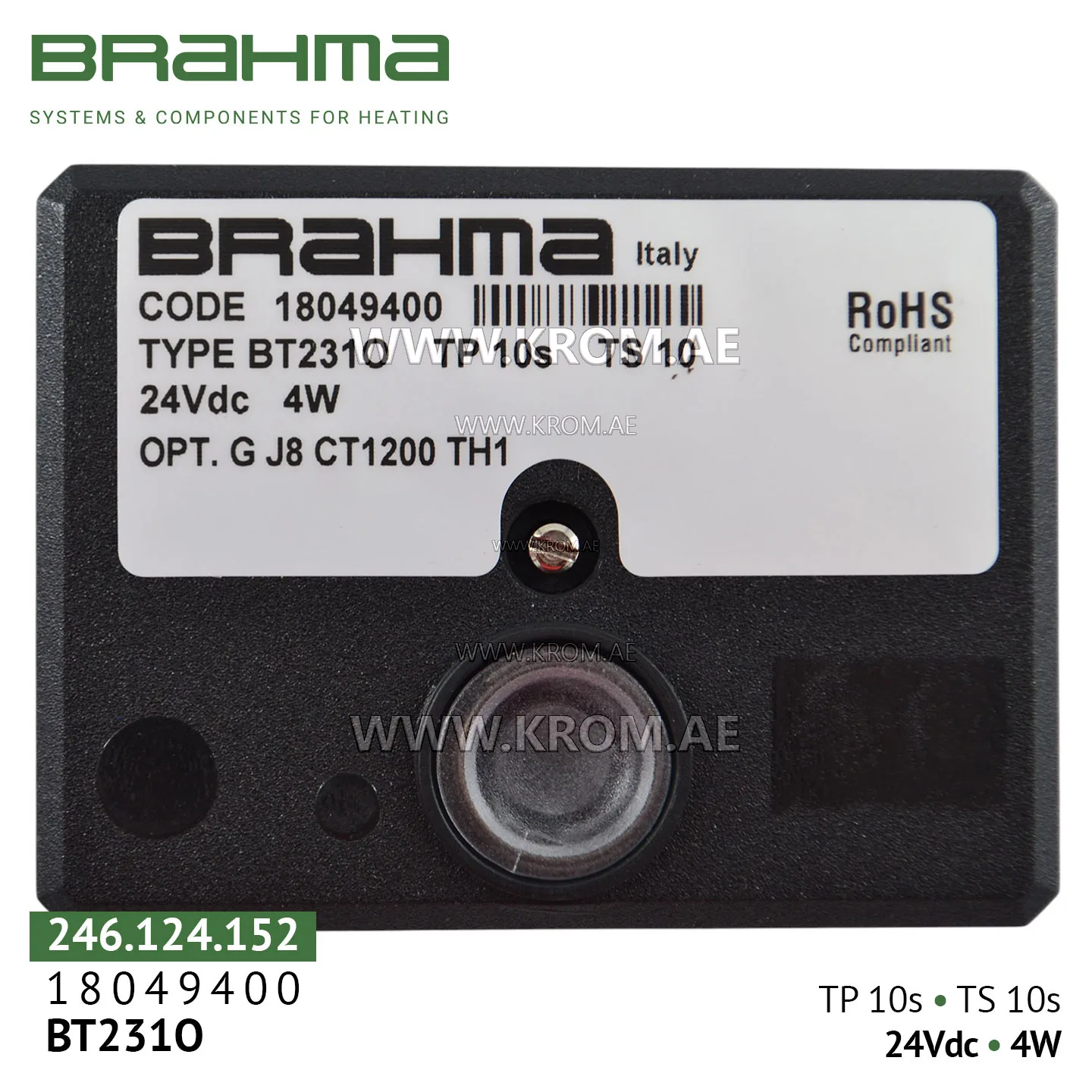 Brahma 18049400 BT2310 control box
