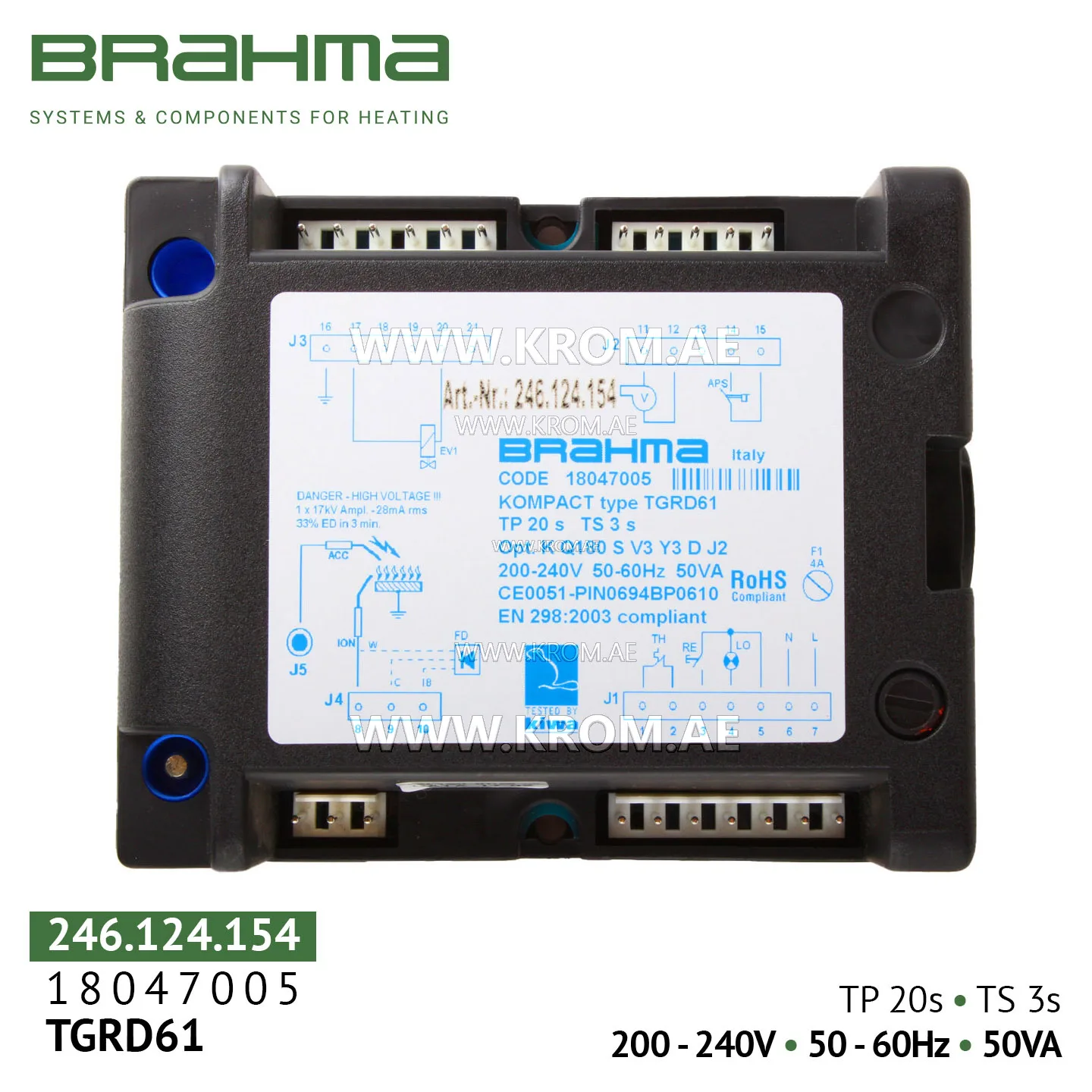 Brahma 18047005 TGRD61 control box