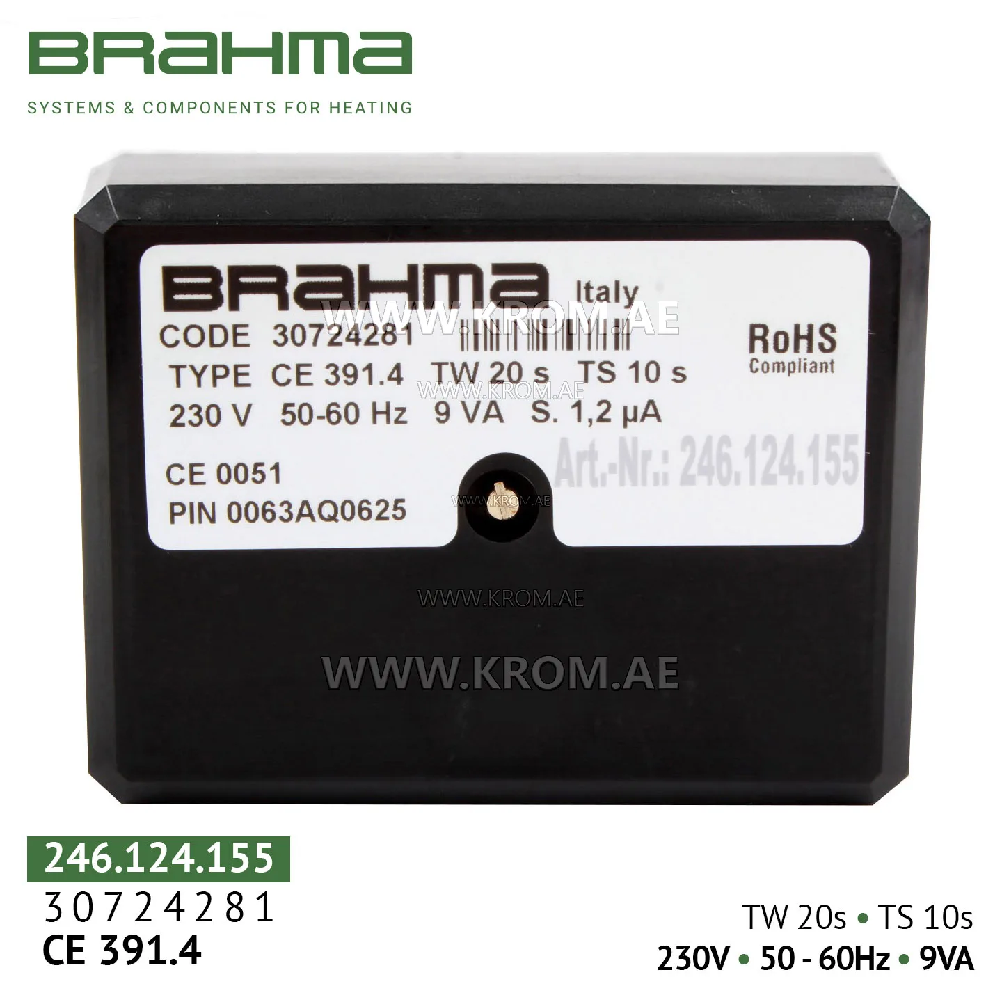 Brahma 30724281 CE391.4 control box