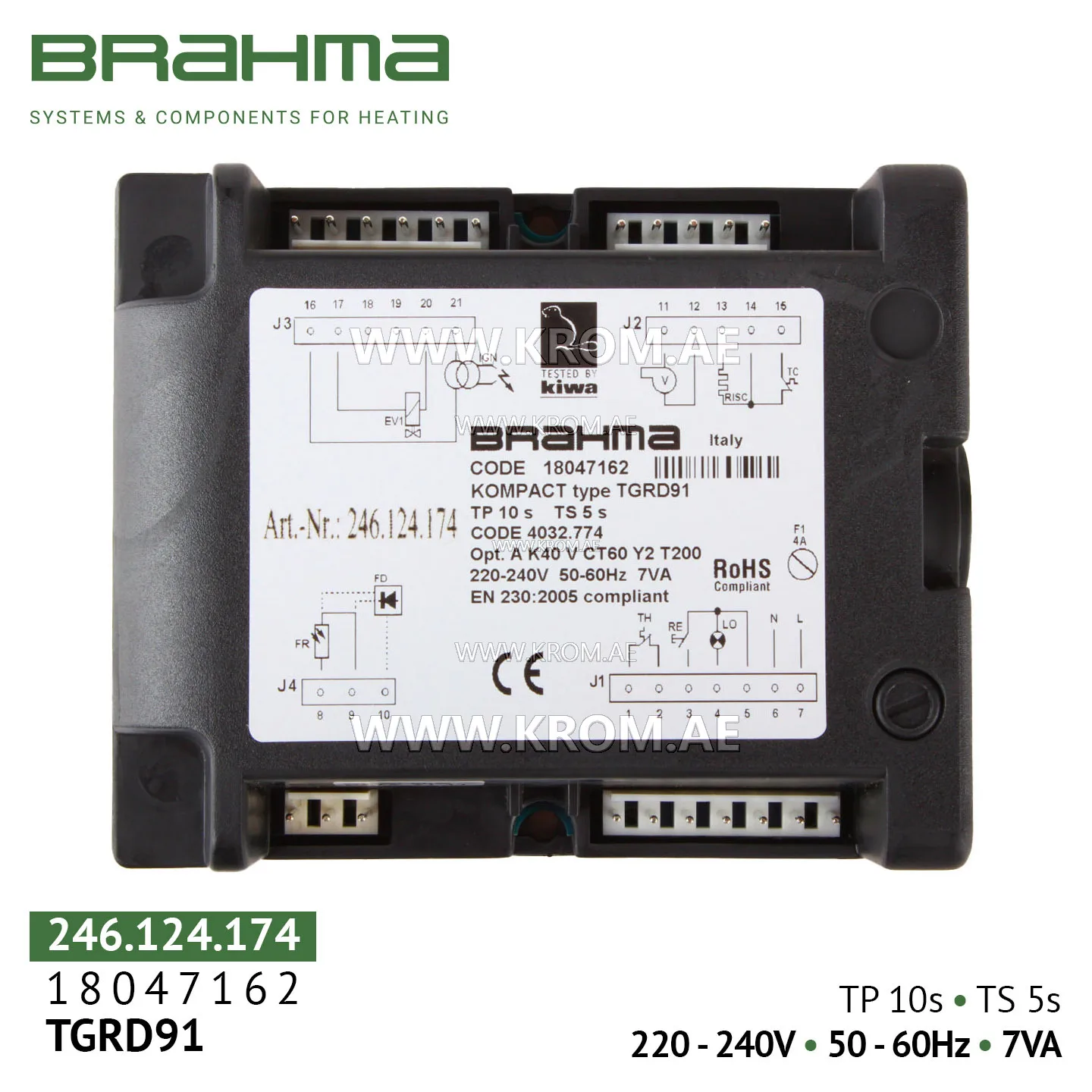Brahma 18047162 TGRD91 control box