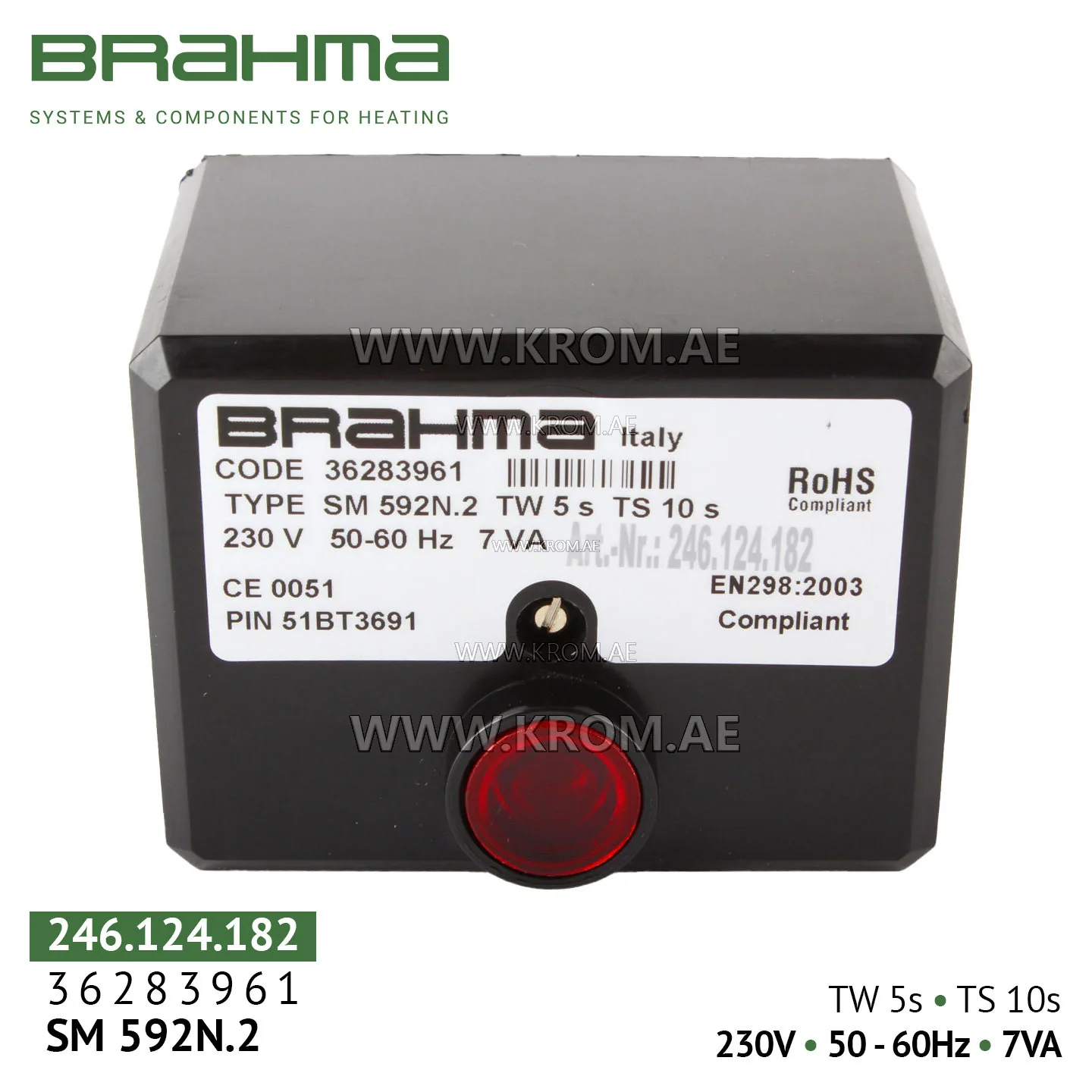 Brahma 36283961 SM592N.2 control box
