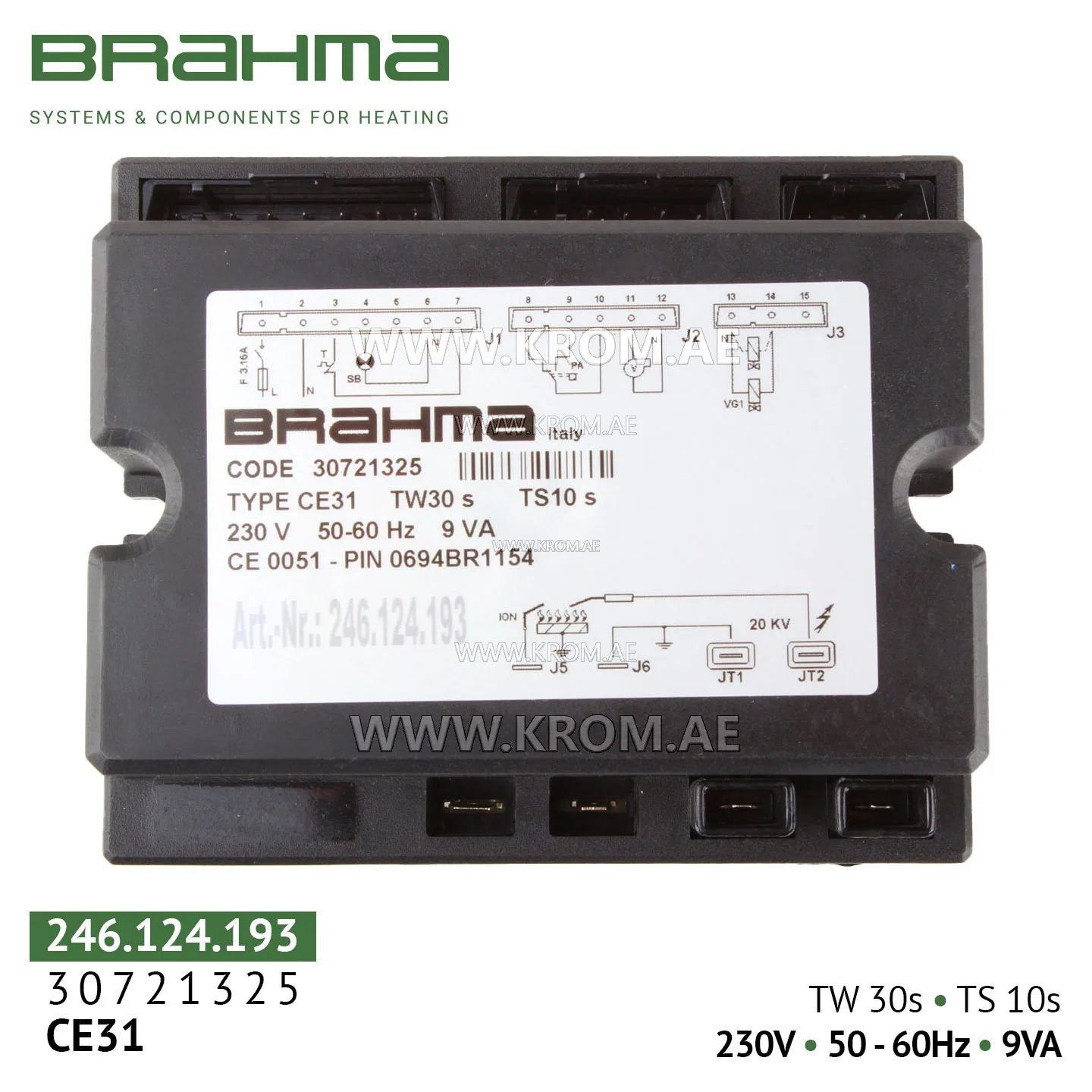 Brahma 30721325 CE31 control box