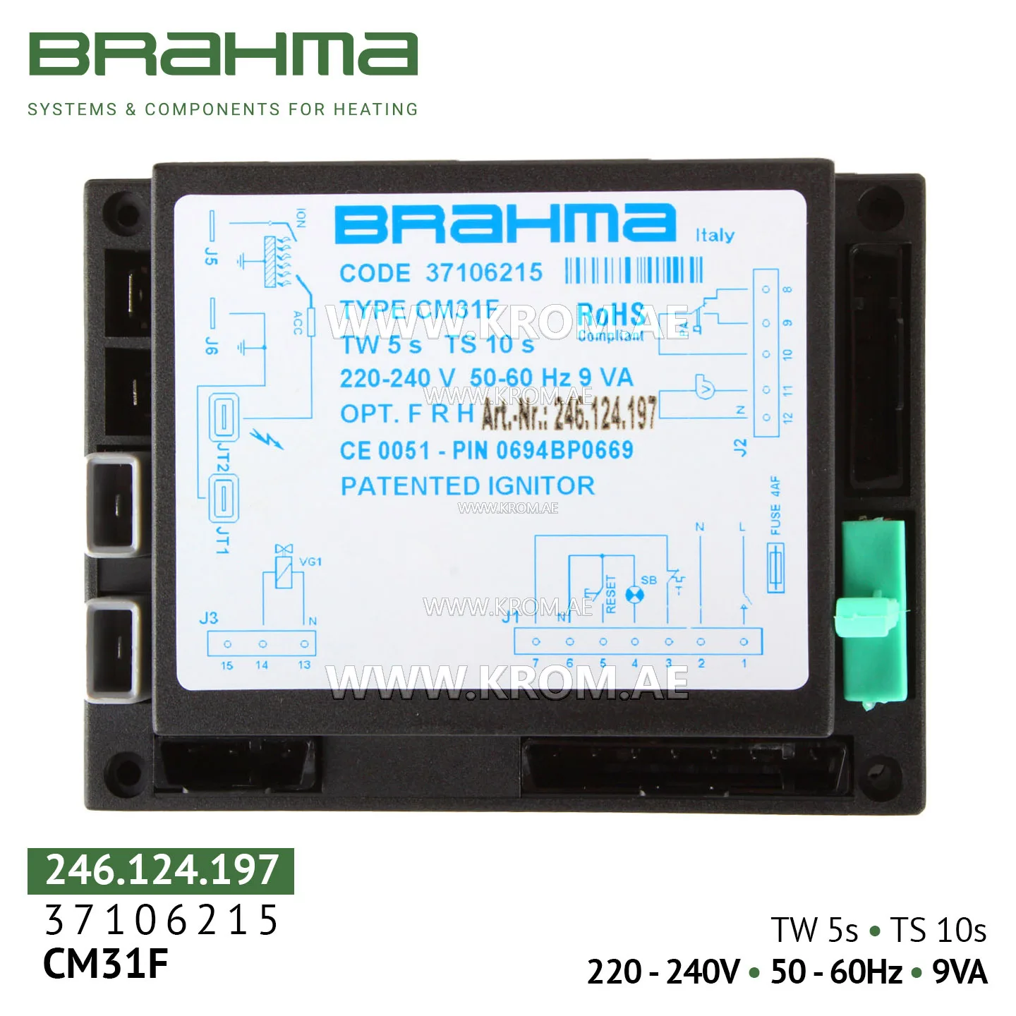 Brahma 37106215 CM31F control box
