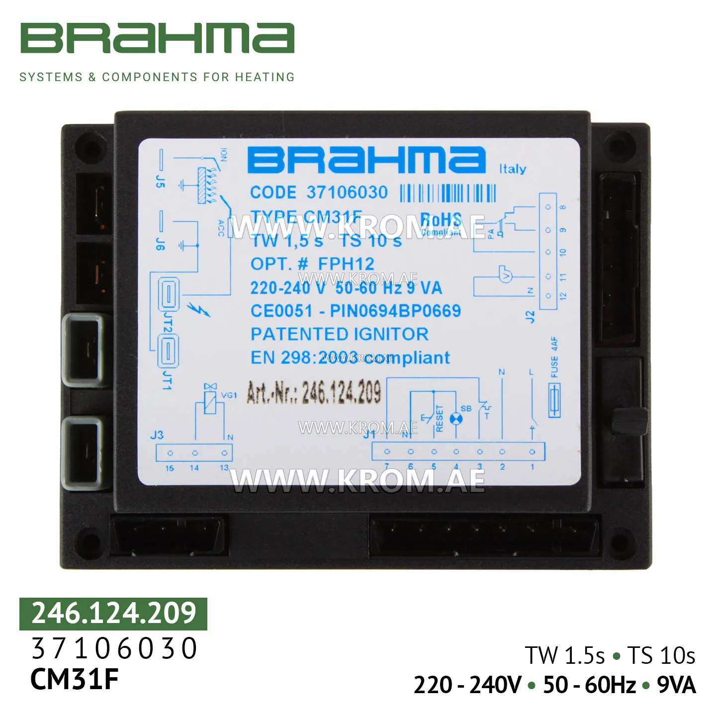 Brahma 37106030 CM31F control box