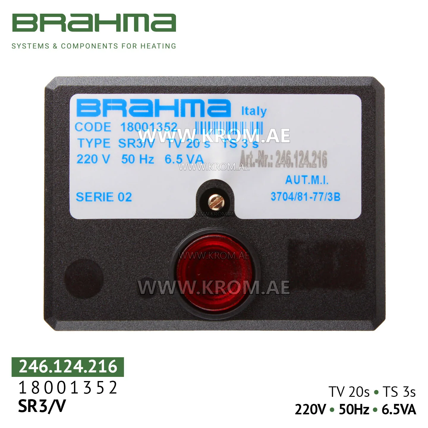 Brahma 18001352 SR3/V control box