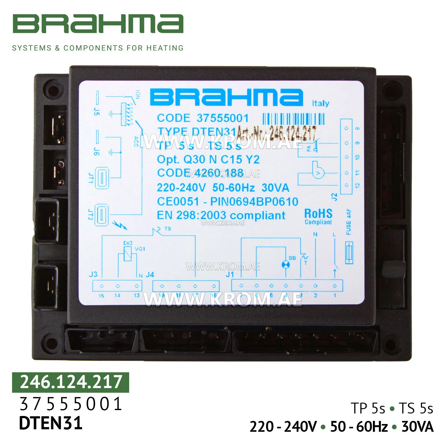 Brahma 37555001 DTEN31 control box