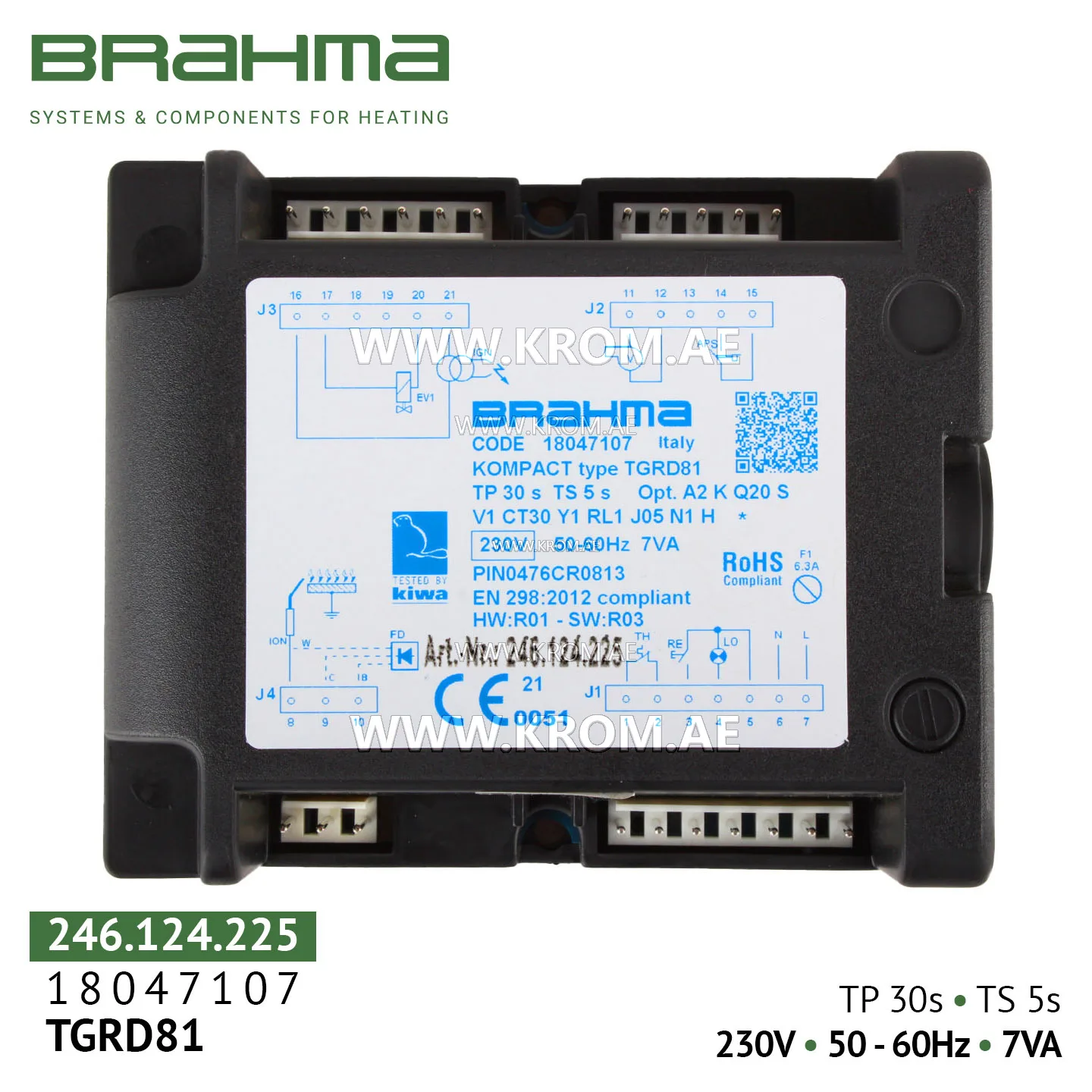 Brahma 18047107 TGRD81 control box