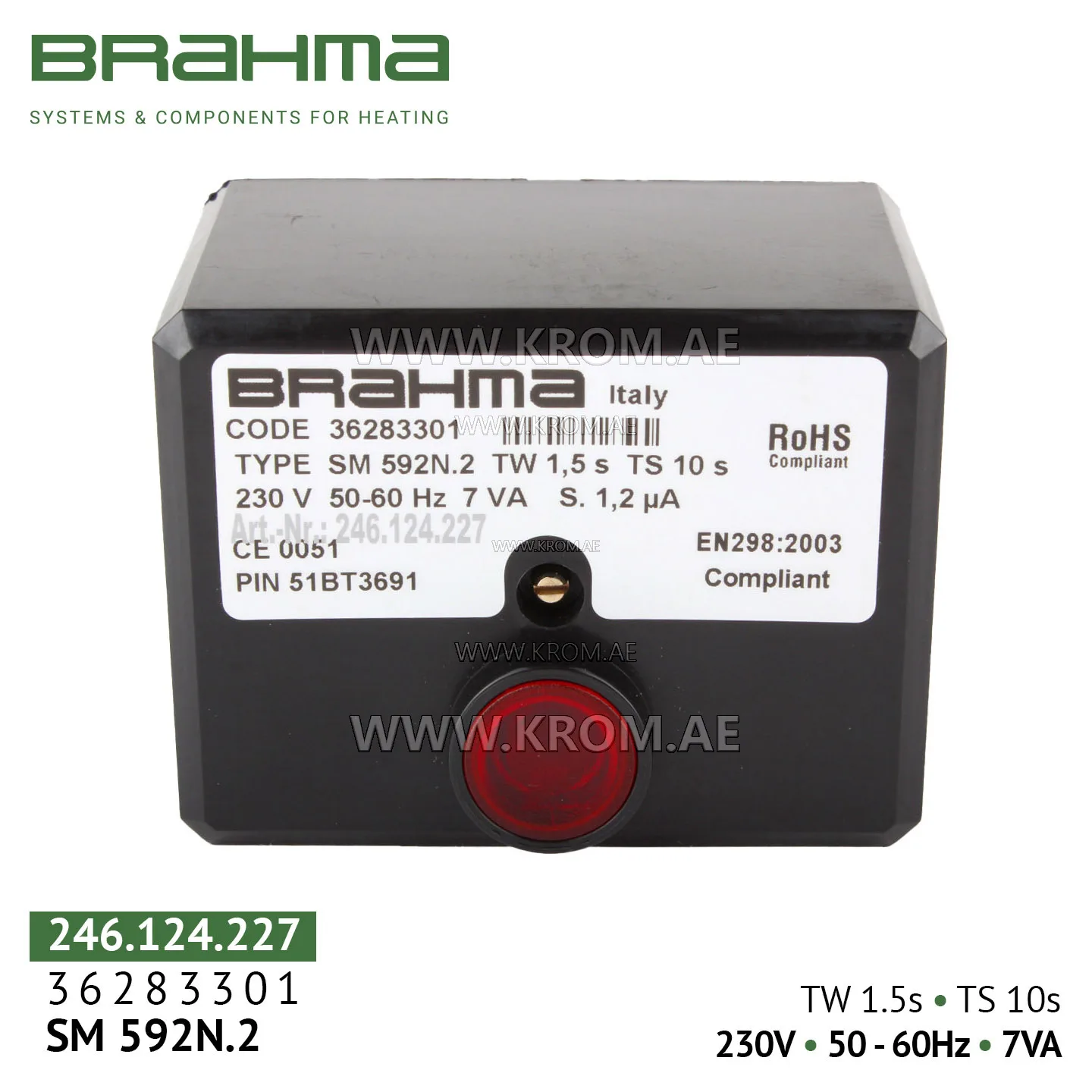 Brahma 36283301 SM592N.2 control box