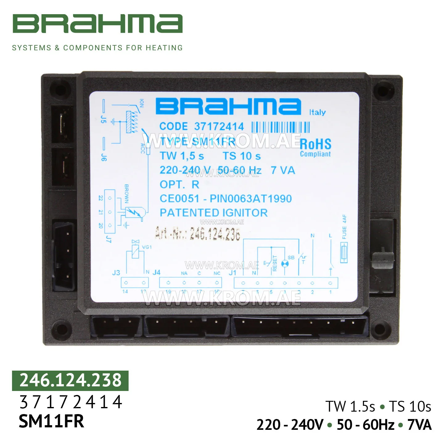 Brahma 30082312 CM381N.1 control box