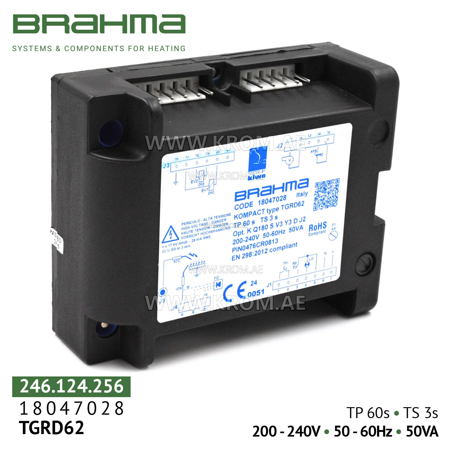 Brahma 18047028 TGRD62 control box