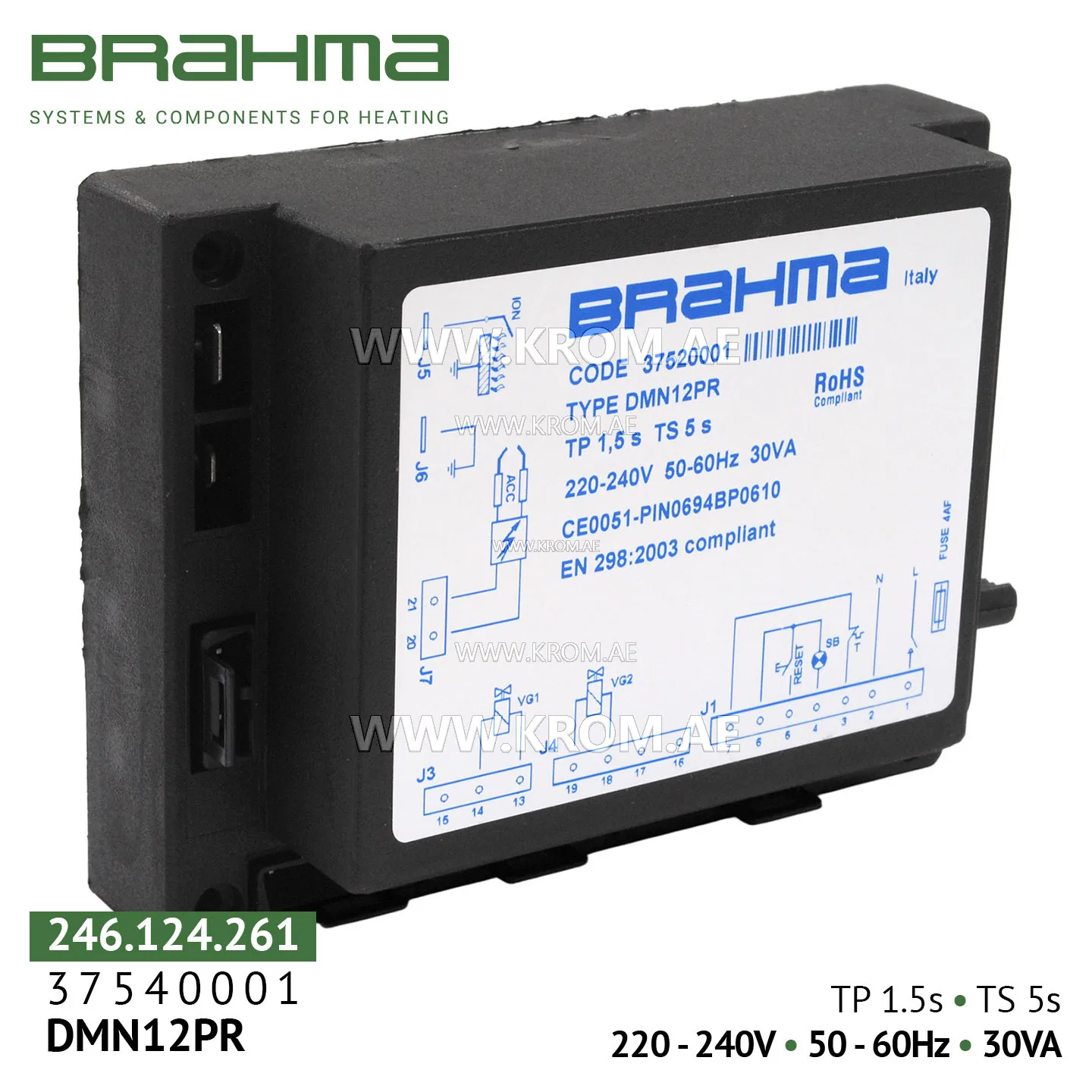 Brahma 37520001 DMN12PR control box