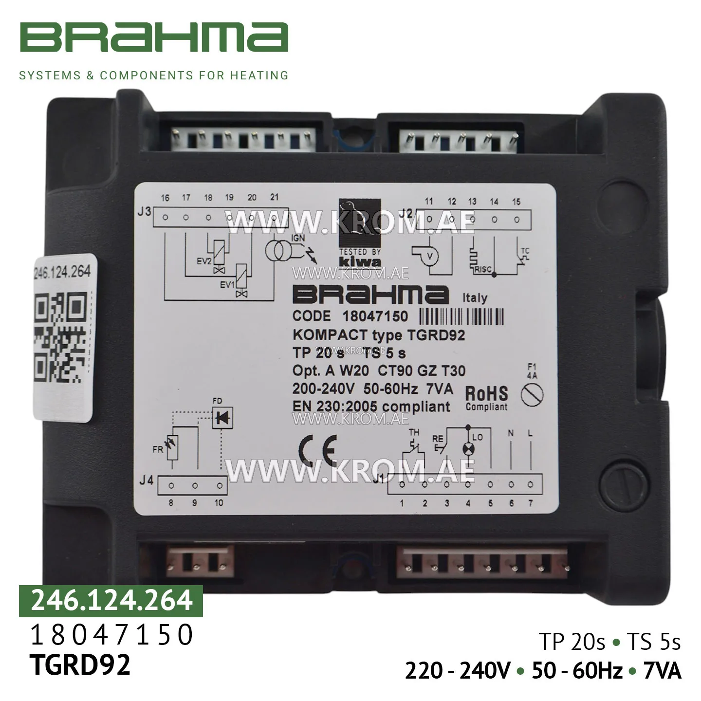 Brahma 18047150 TGRD92 control box