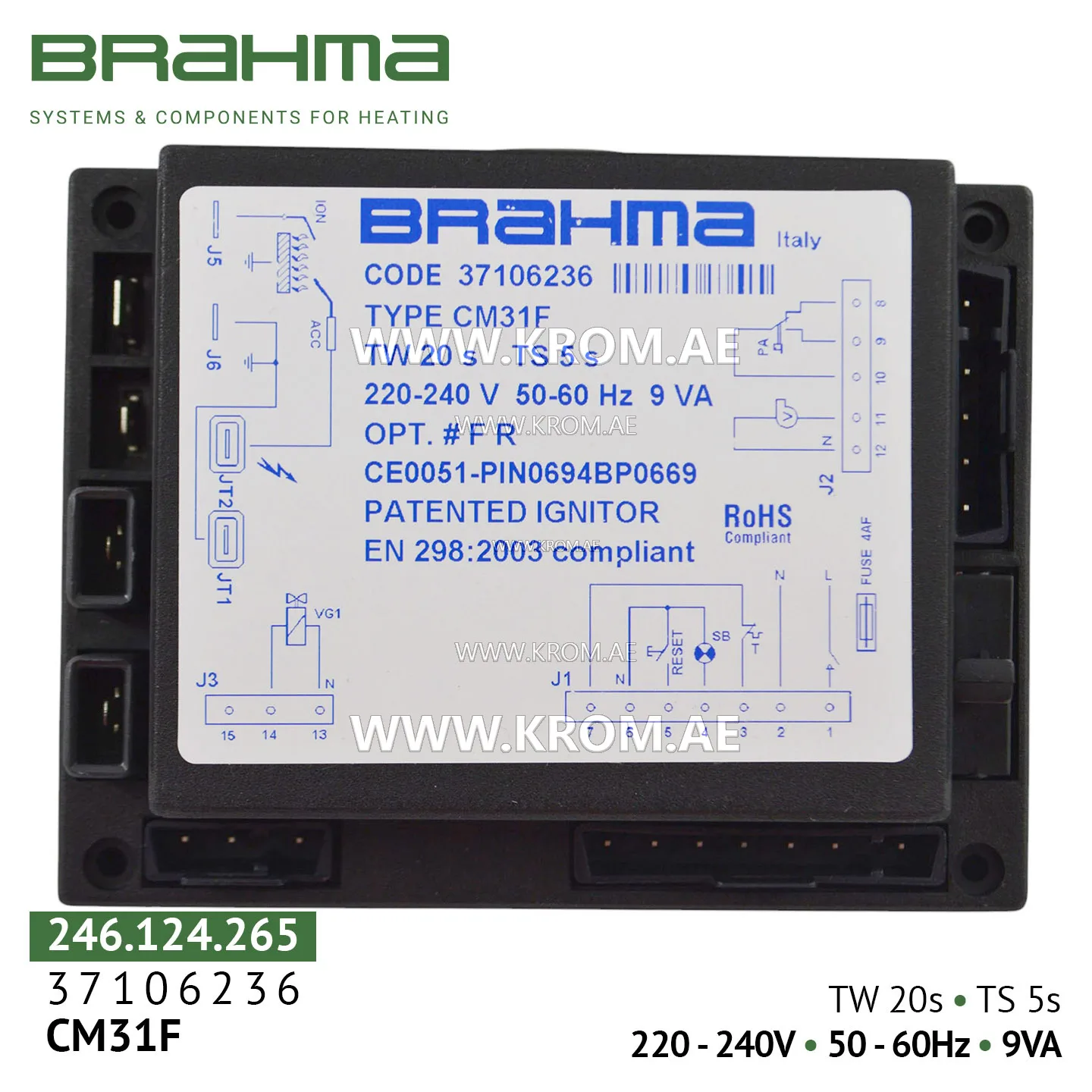 Brahma 37106236 CM31F control box