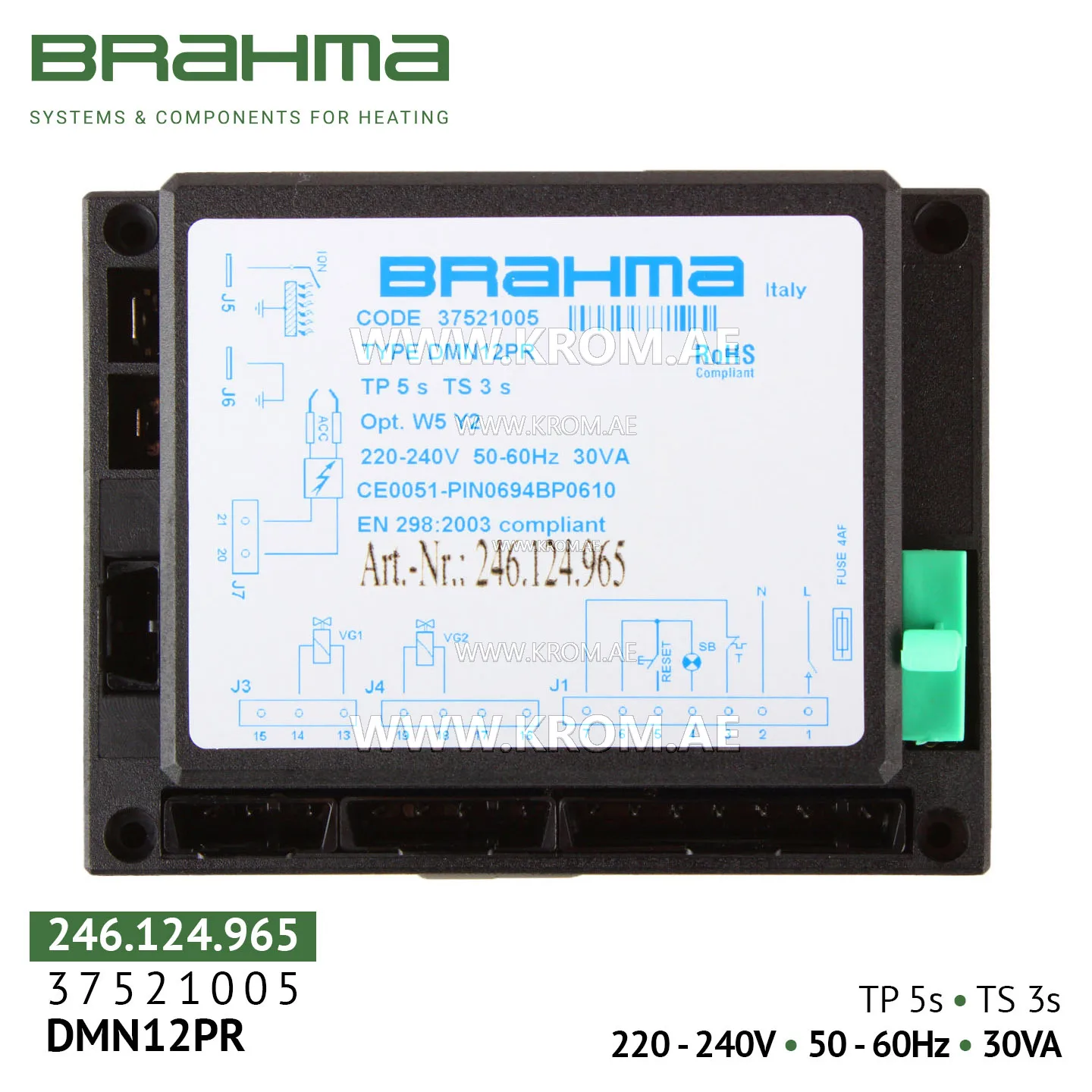 Brahma 37521005 DMN12PR control box
