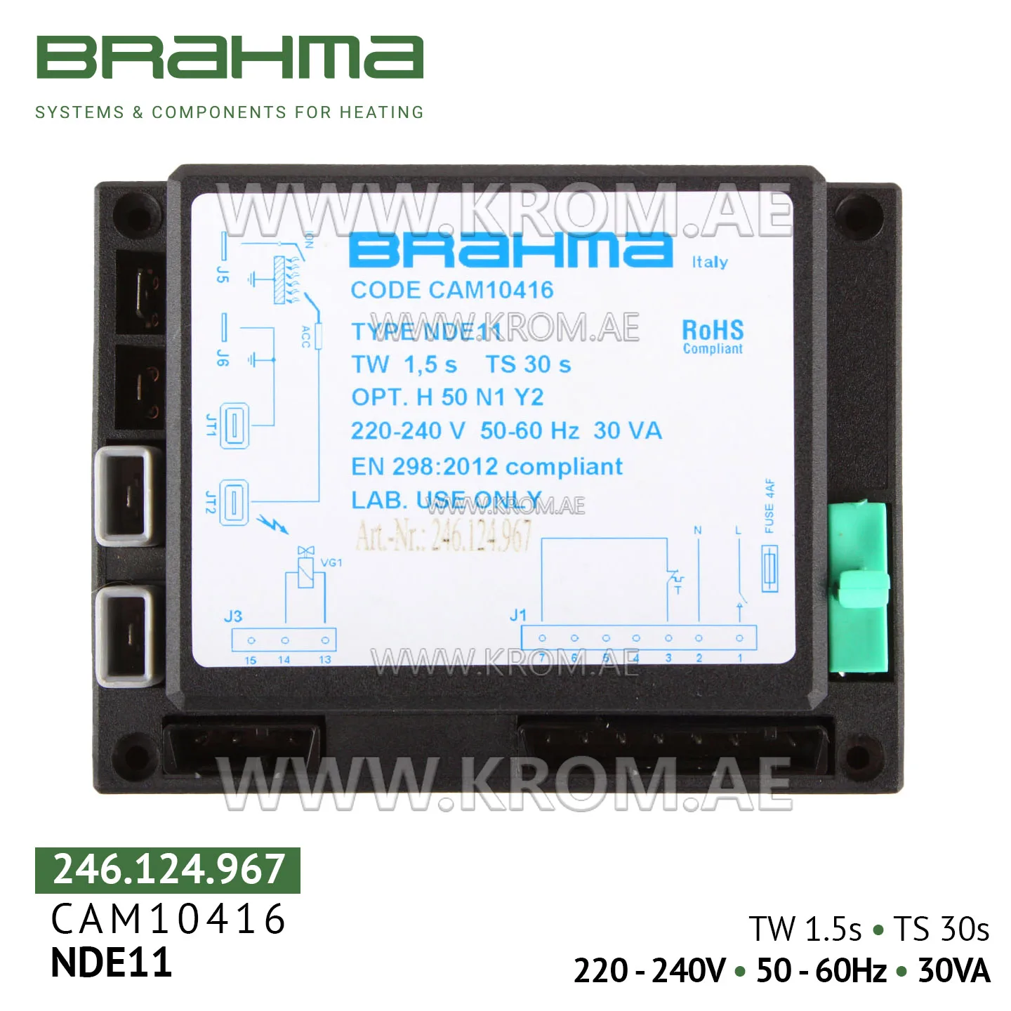 Brahma NDE11 burner control unit CAM10416