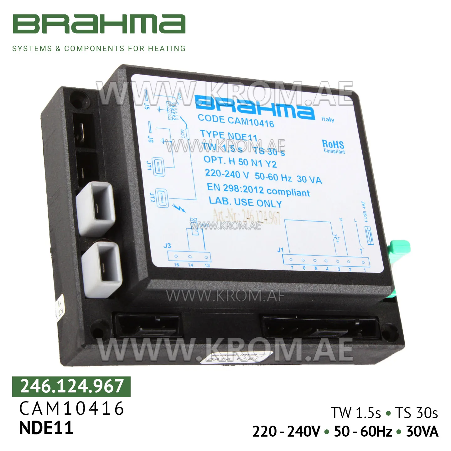 Brahma NDE11 burner control unit CAM10416