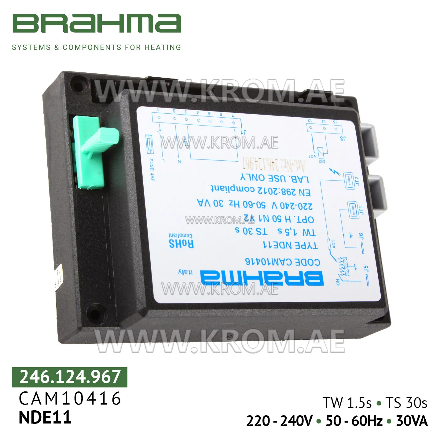Brahma NDE11 burner control unit CAM10416