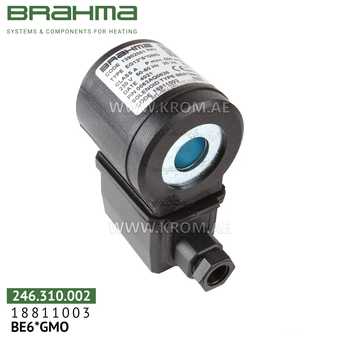 Brahma 18811003 BE6*GMO solenoid coil