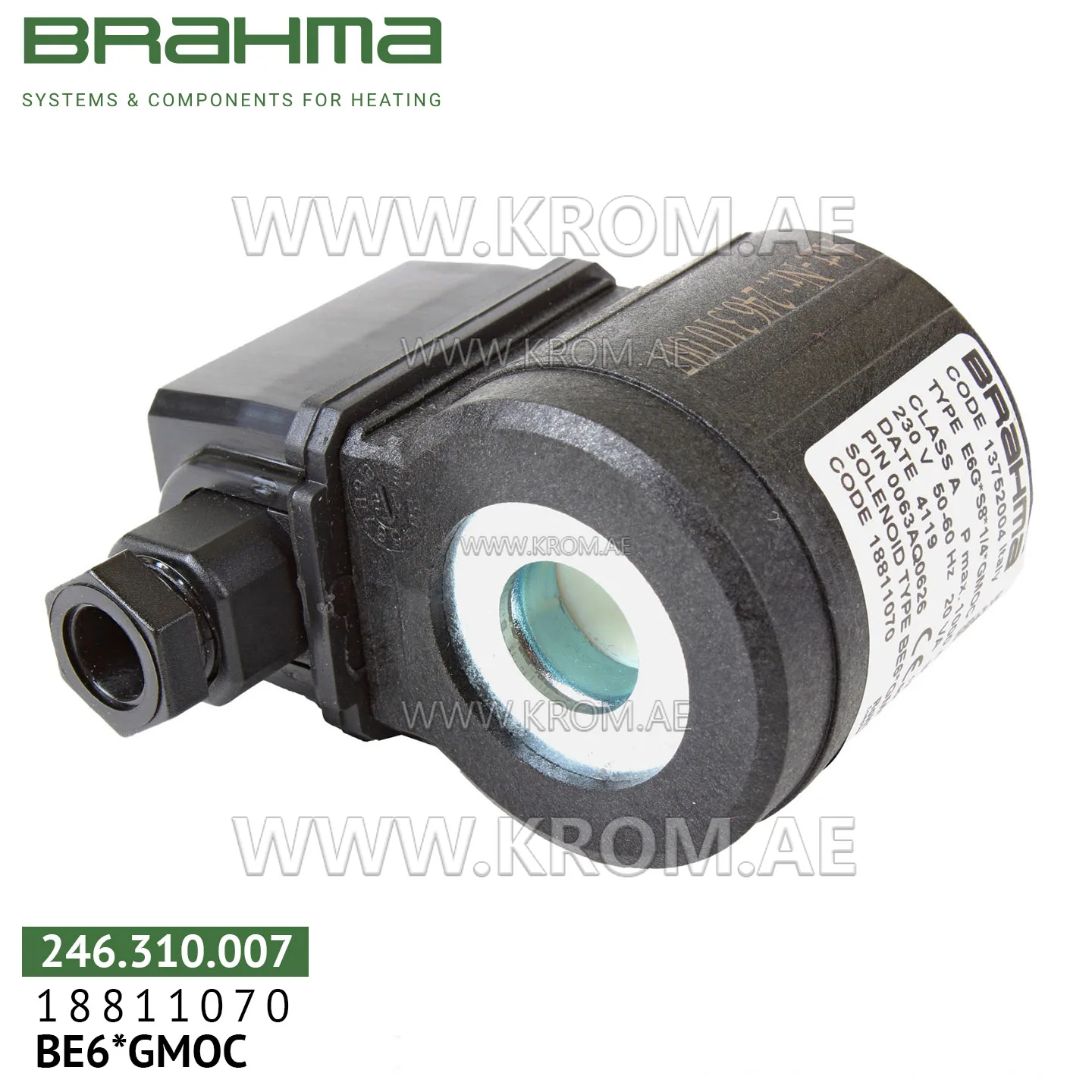 Brahma 18811070 BE6*GMOC solenoid coil