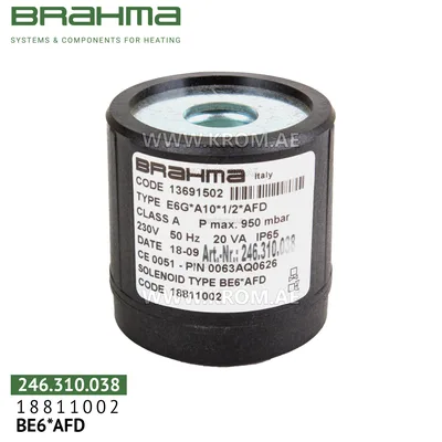 Brahma 18811002 BE6*AFD solenoid coil