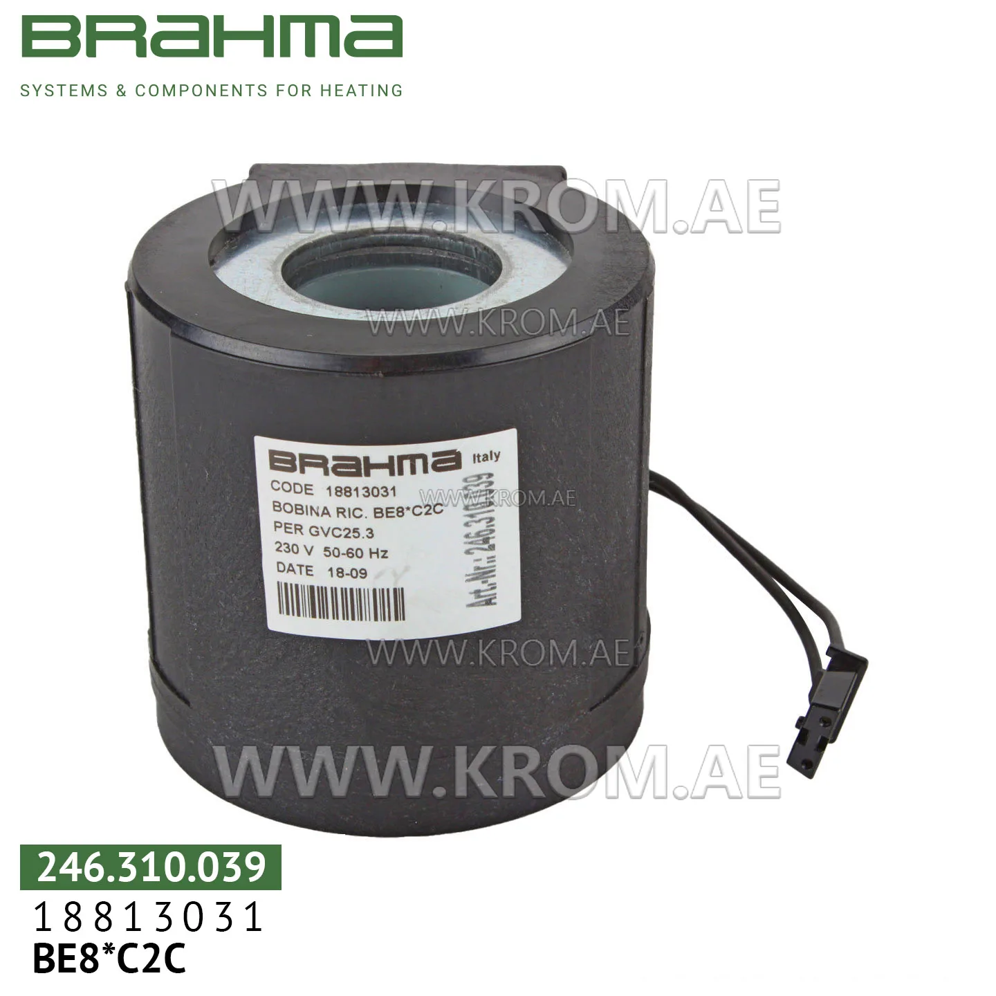Brahma 18813031 BE8*C2C solenoid coil