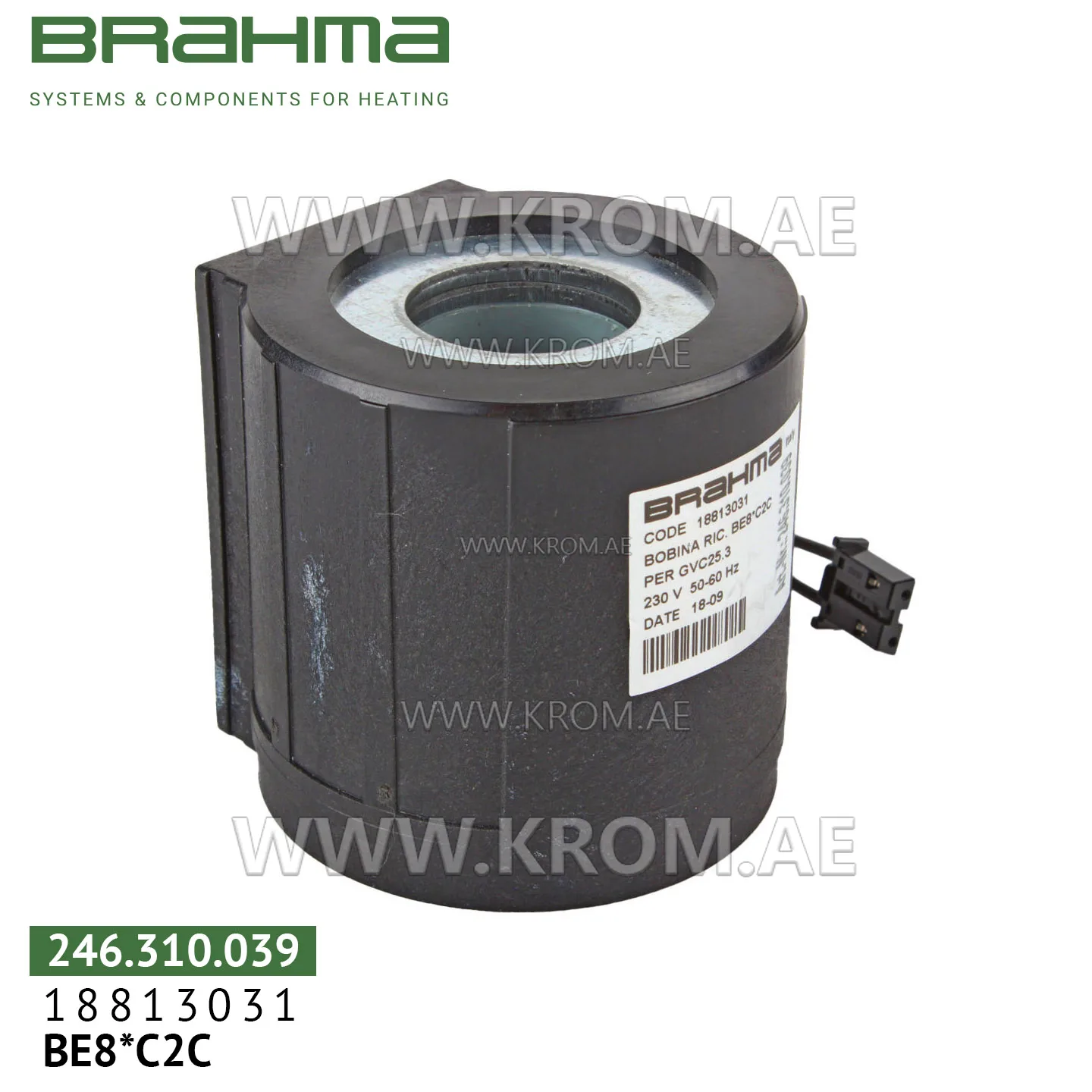 Brahma 18813031 BE8*C2C solenoid coil