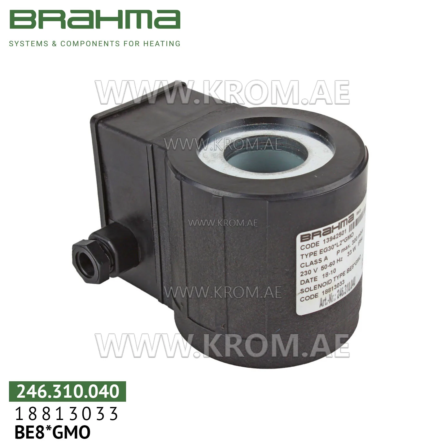 Brahma 18813033 BE8*GMO solenoid coil