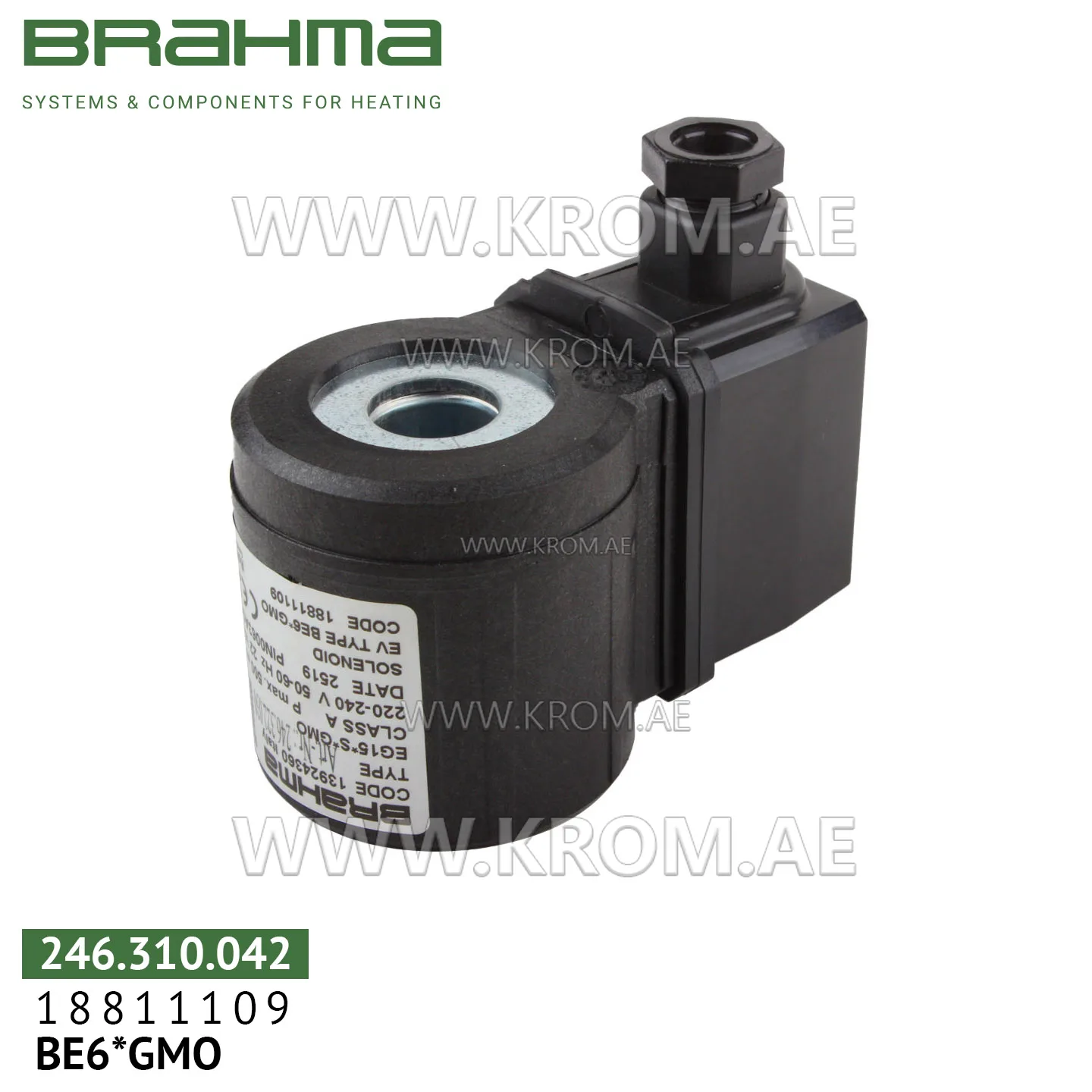 Brahma 18811109 BE6*GMO solenoid coil