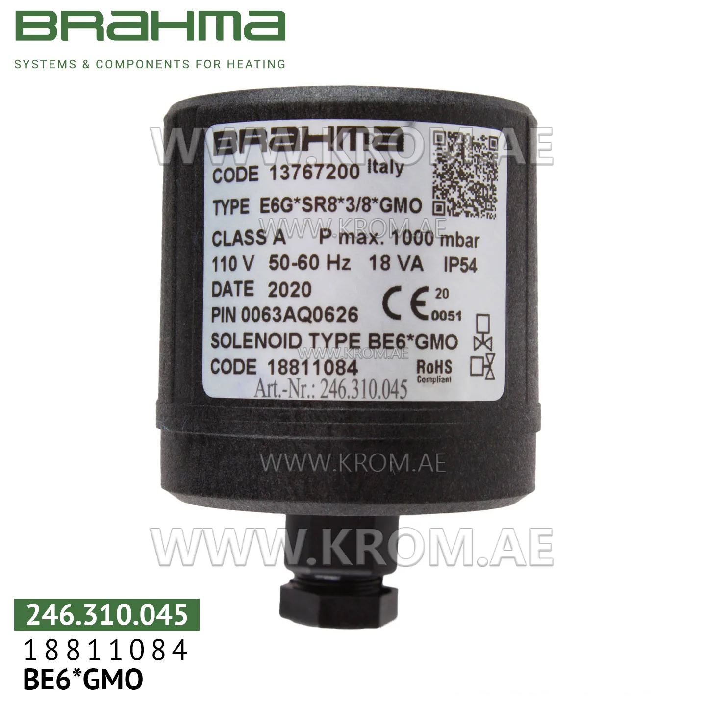 Brahma 18811084 BE6*GMO solenoid coil