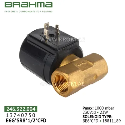 Brahma 13740750 E6G*SR*1/2*CFD gas valve