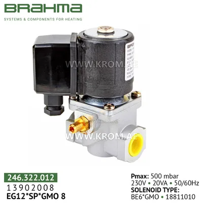Brahma 13902008 EG12*SP*GMO8 gas valve