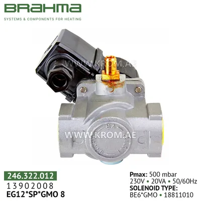Brahma 13902008 EG12*SP*GMO8 gas valve