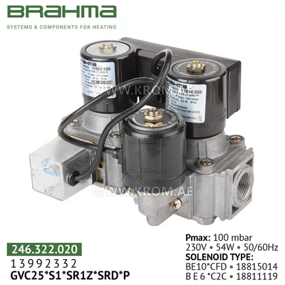 Brahma 13992332 GVC25*S1*SR1Z*SRD*P gas valve