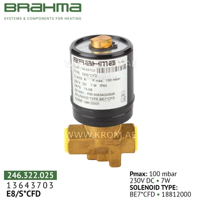 Brahma 13643703 E8/S*CFD gas valve