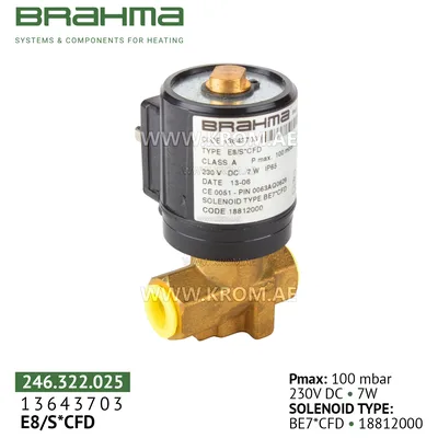 Brahma 13643703 E8/S*CFD gas valve