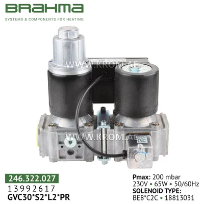 Brahma 13992617 GVC30*S2*L2*PR1 gas valve