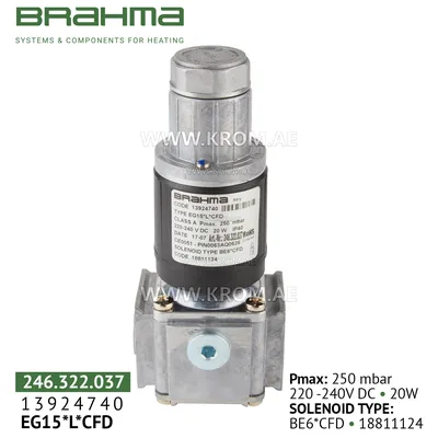 Brahma 13924740 EG15*L*GMO gas valve